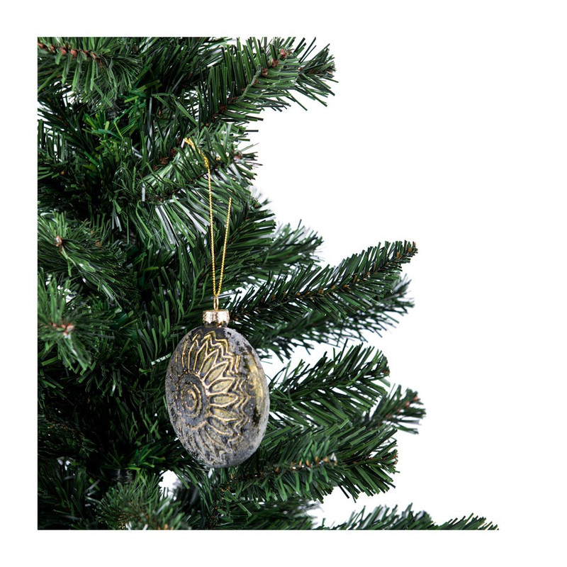 Kerstbal ornament - groen - 8,7x3,7 cm