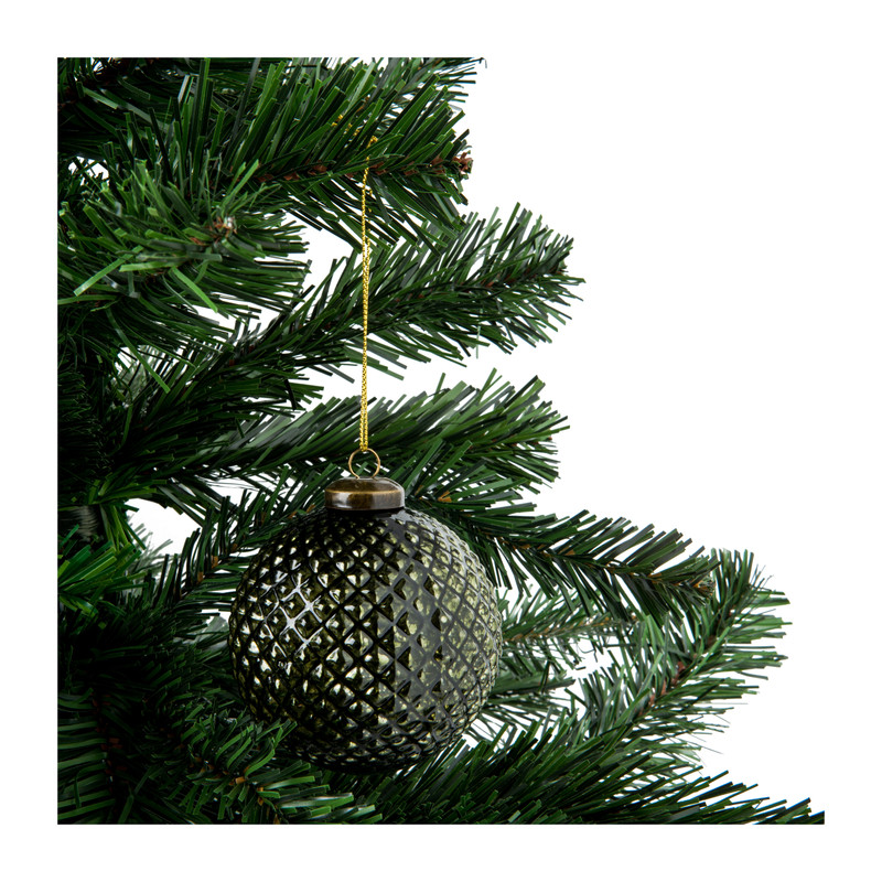 Kerstbal - groen - glas