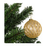 Kerstbal goudkleurig reliëf - glas