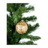 Kerstbal goud ruit - glas