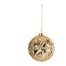 Kerstbal goud met glitters