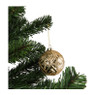 Kerstbal goud met glitters