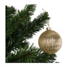 Kerstbal goud reliëf glans - glas