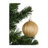 Kerstbal goud reliëf mat - glas