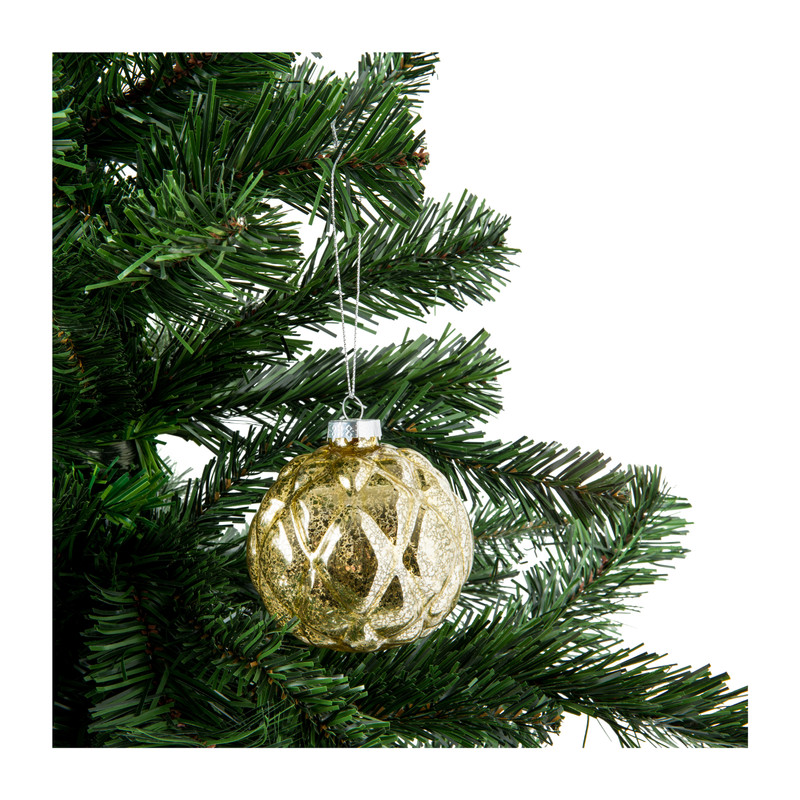 Kerstbal - goud - glas