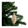Kerstbal langwerpig - goudkleurig - glas
