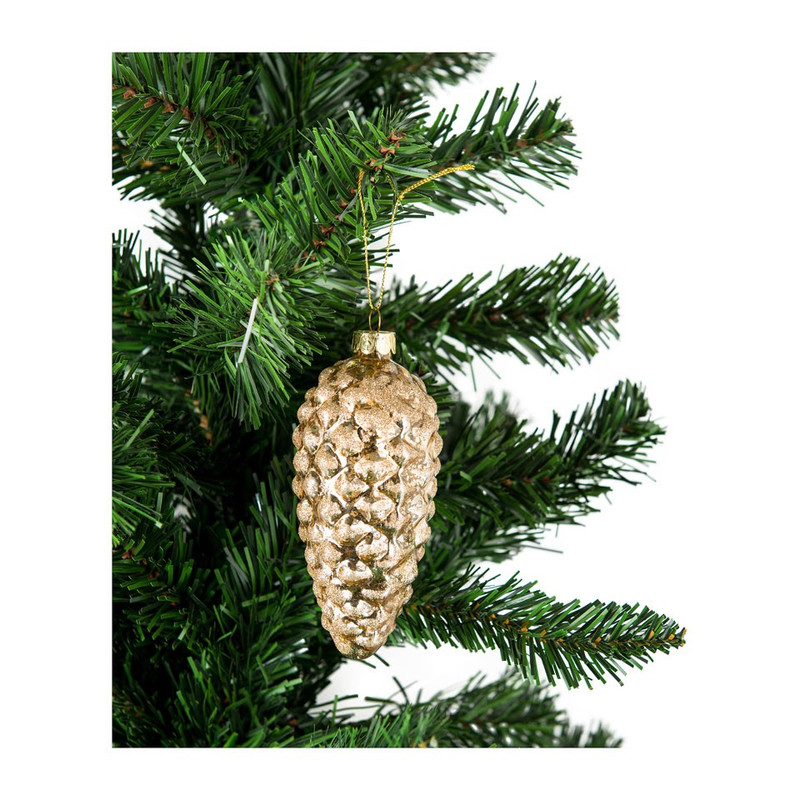 Kerstbal goudkleurig dennenappel