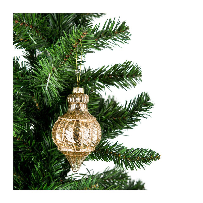 Kerstbal ornament goudkleurig - glas