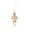Kerstbal ornament lang goudkleurig - glas