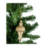 Kerstbal ornament lang goudkleurig - glas