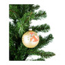 Kerstbal zilver met vos