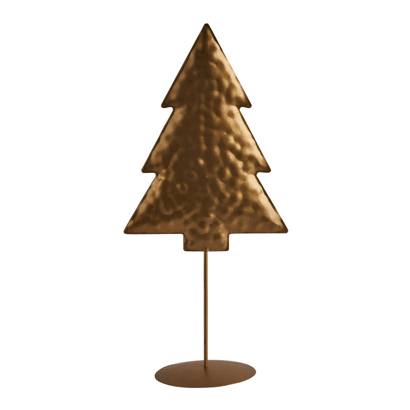 Kerstboom op standaard - goud - 27,8 cm