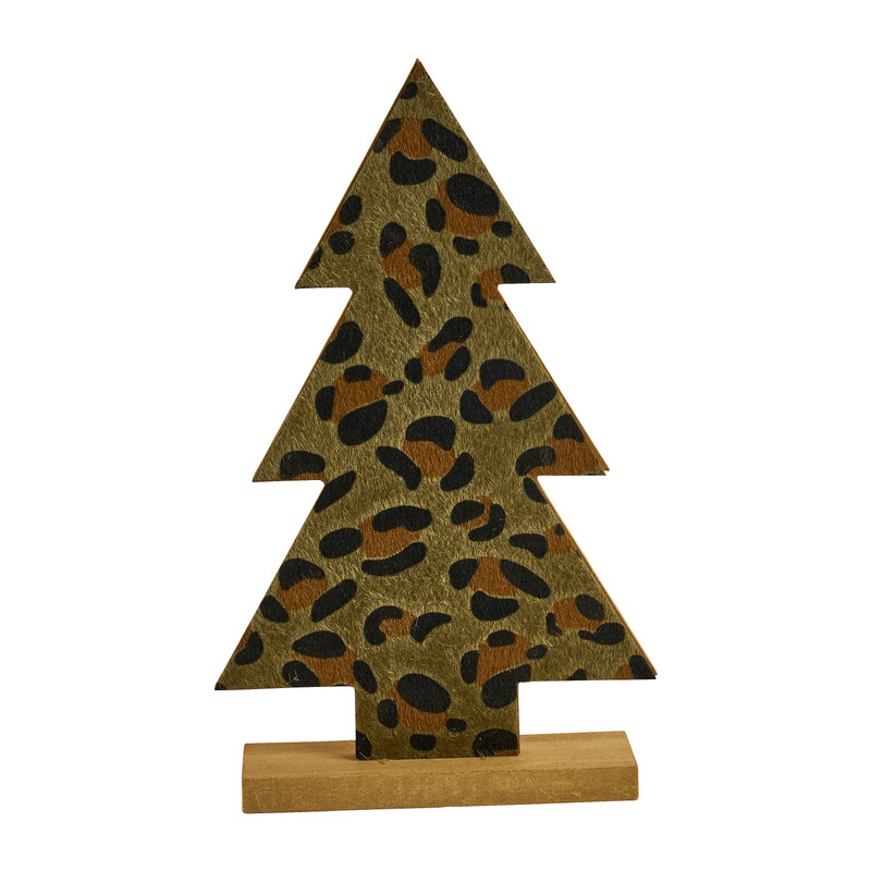 Kerstboom luipaard - Groen - 26 cm