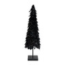 Kerstboom veren - zwart - 52 cm 