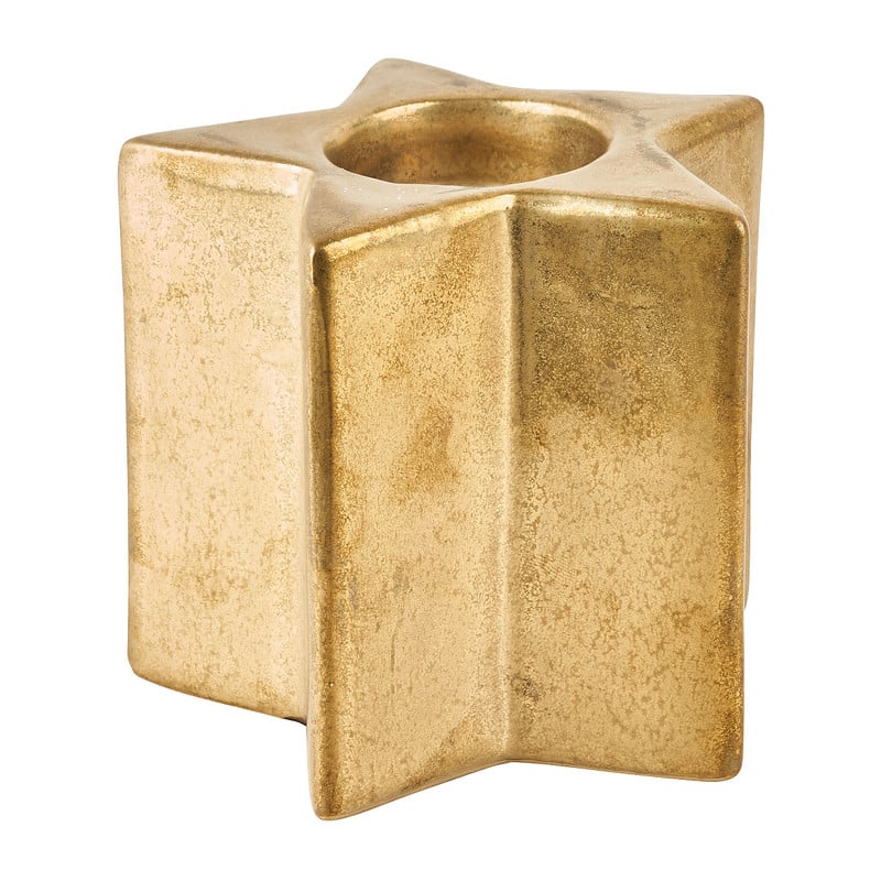 Theelichthouder kerstster - 8 cm