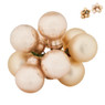 Kerstballetjes op draad - goudkleurig/champagne - ø2 cm
