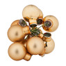 Kerstballetjes op draad - goudkleurig/champagne - ø2 cm
