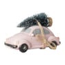 Auto met licht - roze - 10.5x5.2x7 cm