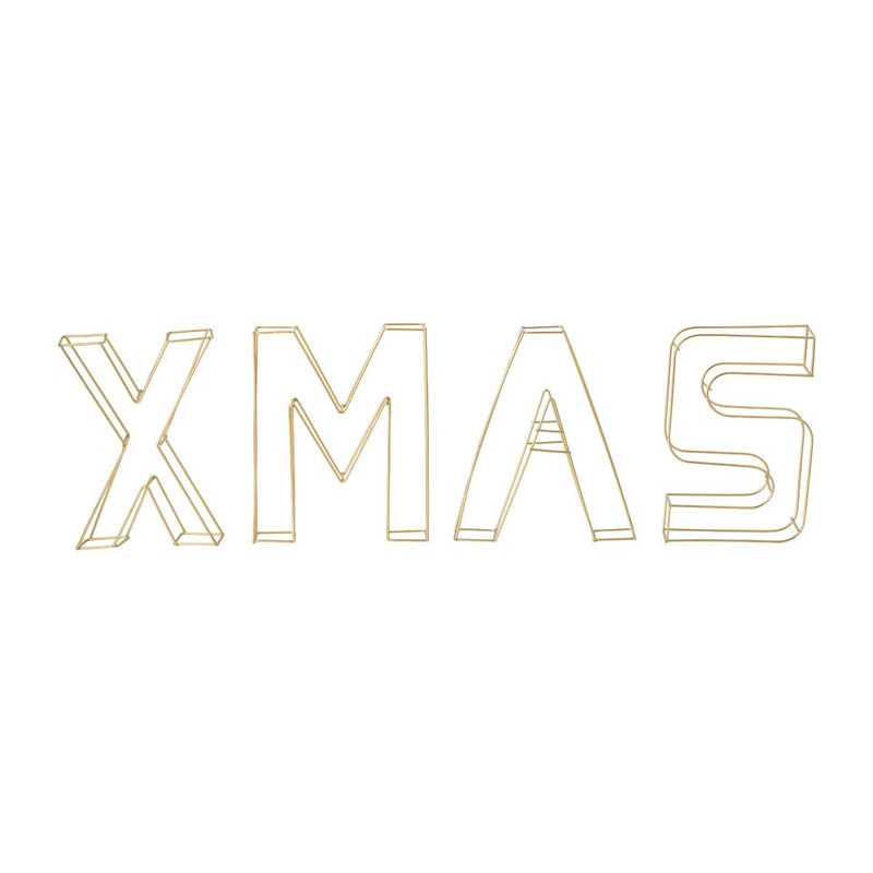 Kerstletters XMAS - goud