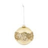 Kerstbal doorzichtig glitter