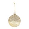 Kerstbal goud - bewerkt glitter