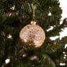 Kerstbal goud - bewerkt glitter