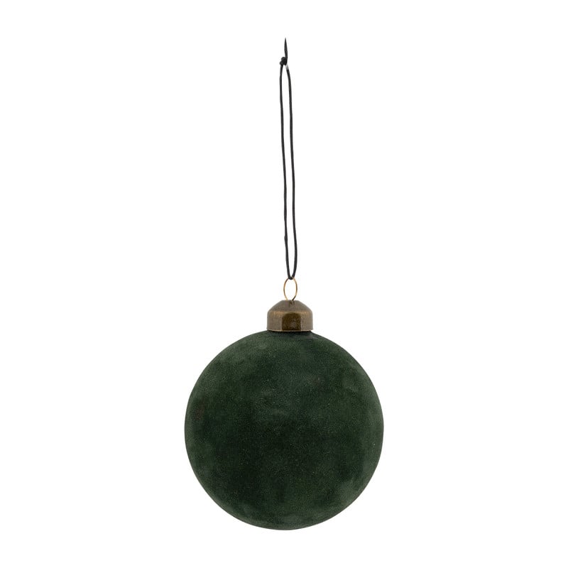 Kerstbal groen velvet