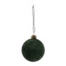 Kerstbal groen velvet