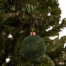 Kerstbal groen velvet