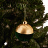 Kerstbal velvet dip - Groen - ø8 cm