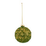 Kerstbal blad - groen -  Ø8 cm