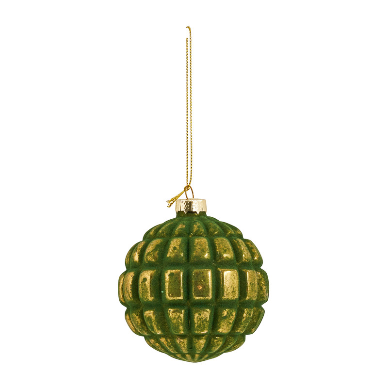 Kerstbal shiny - groen -  Ø8 cm