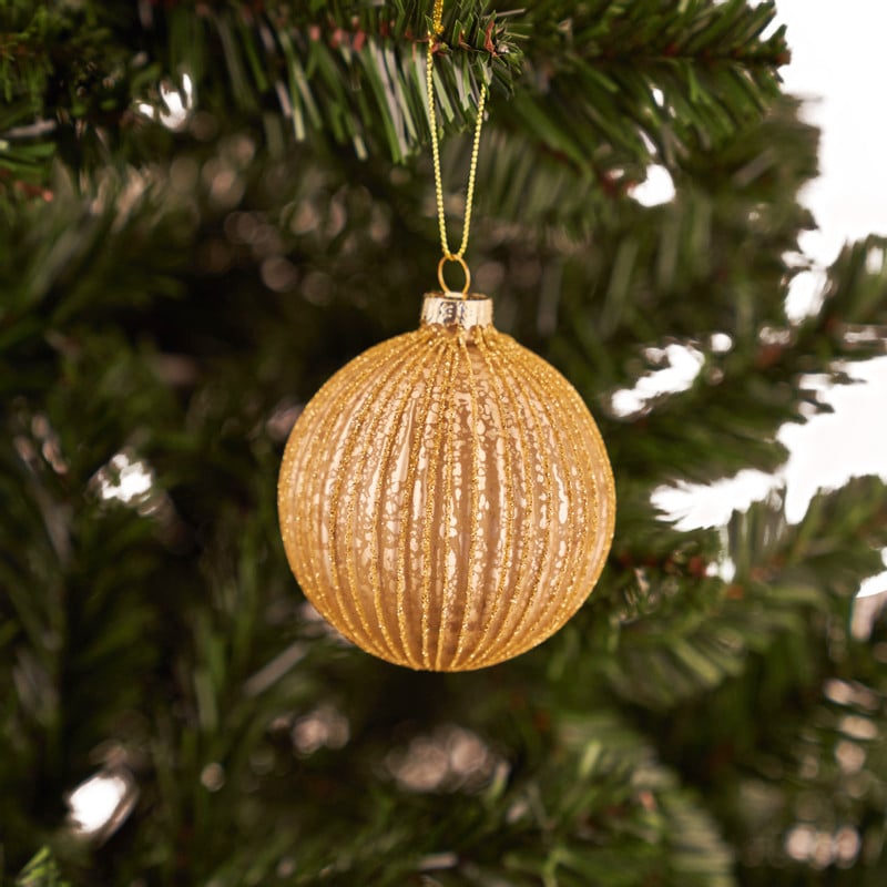 Kerstbal mat - Goud - ø8 cm