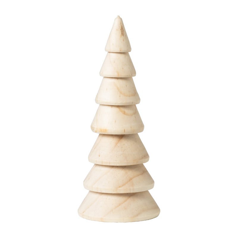 Kerstboom hout - naturel - ø7.7x17.5