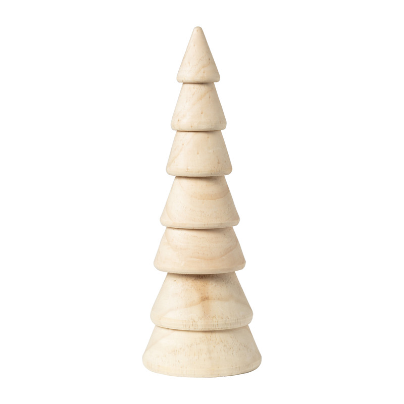 Kerstboom hout - naturel - ø9.5x27.5