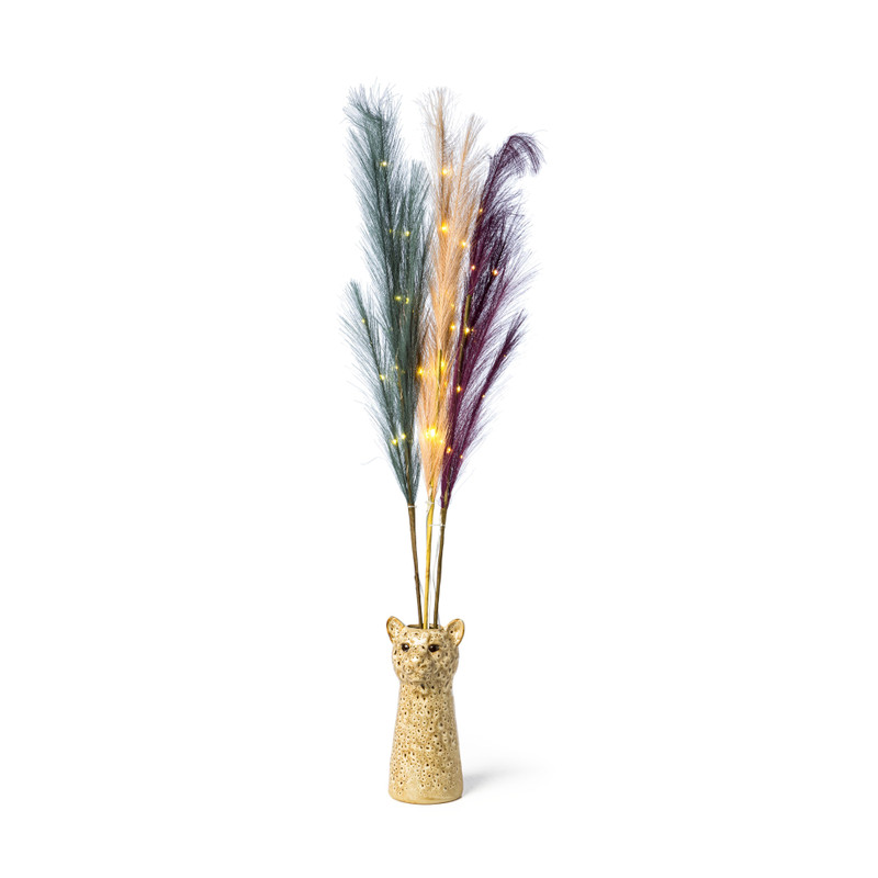 Pluimen met lampjes - diverse varianten - 100 cm