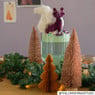 Papieren kerstboom - oker - 20 cm