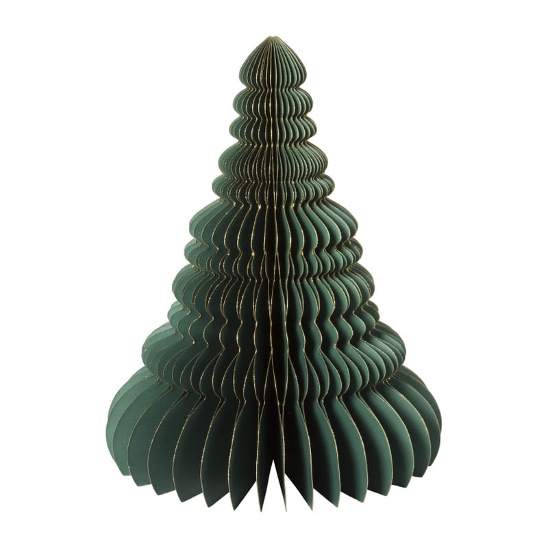 Papieren kerstboom - groen - 30 cm