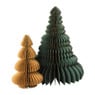 Papieren kerstboom - groen - 30 cm
