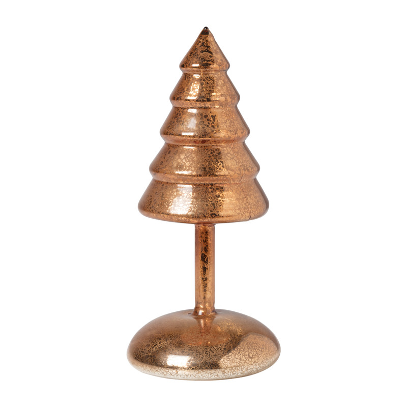 Kerstboom lamp - koper - ø9x19 cm
