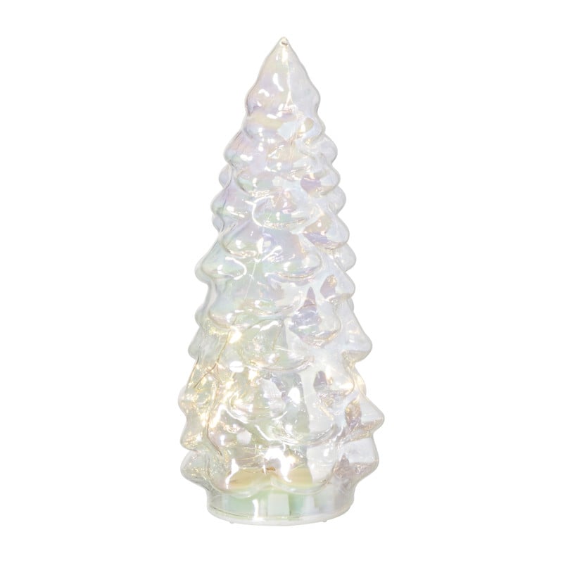 Kerstboom glas groot - LED - ø9.5x21 cm