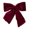 Kerststrik velvet groot - bordeauxrood - 48x56 cm