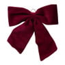 Kerststrik velvet groot - bordeauxrood - 48x56 cm