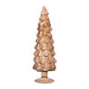 Kerstboom beeldje groot - bruin - ø8x30 cm