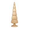 Kerstboom beeldje groot - goudkleurig - ø8x30 cm