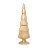 Kerstboom beeldje groot - goudkleurig - ø8x30 cm