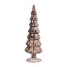 Kerstboom beeldje groot - donkerbruin - ø8x30 cm