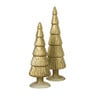 Kerstboom beeldje klein - olijfgroen - ø8x24.5 cm