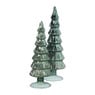 Kerstboom beeldje shiny klein - groen - ø8x24.5 cm
