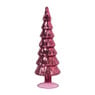 Kerstboom beeldje  groot - rood - ø8x30 cm